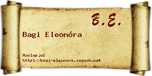 Bagi Eleonóra névjegykártya
